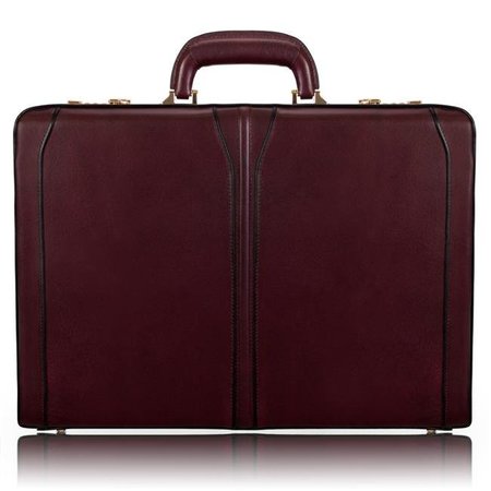 MCKLEINUSA Mcklein USA 80486 4.5 in. Turner Leather Expandable Attach Briefcase; Burgundy - V Series 80486